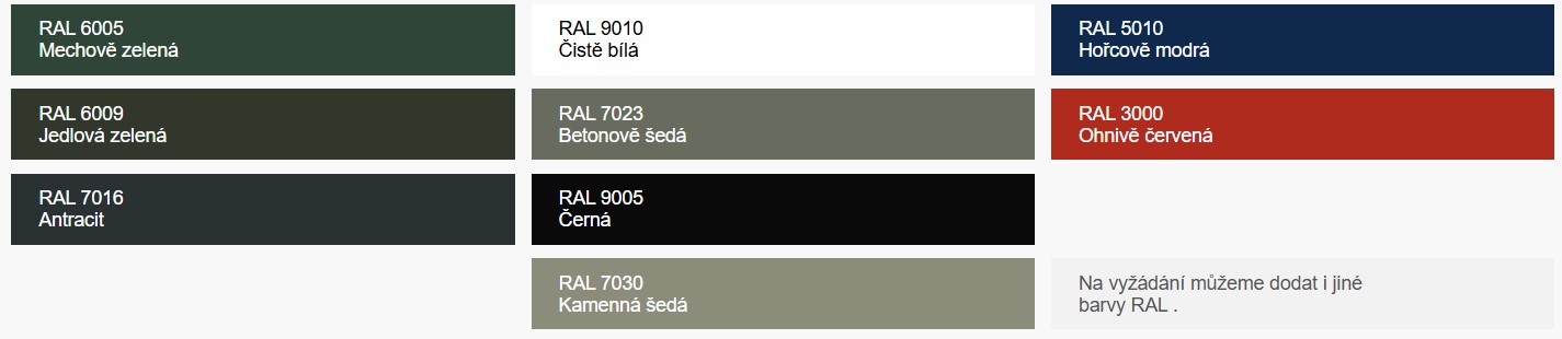 Barvy plotů LEGI Barvy plotů LEGI
